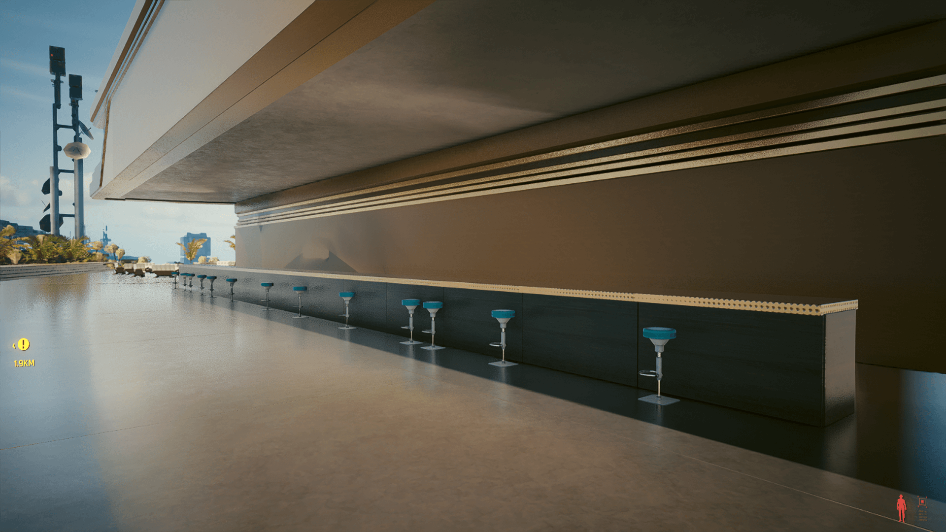 A sparse and unfinished bar area A sparse and unfinished bar area