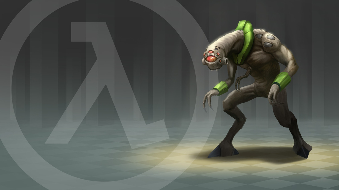 Alien Slave/Vortigaunt card artwork.