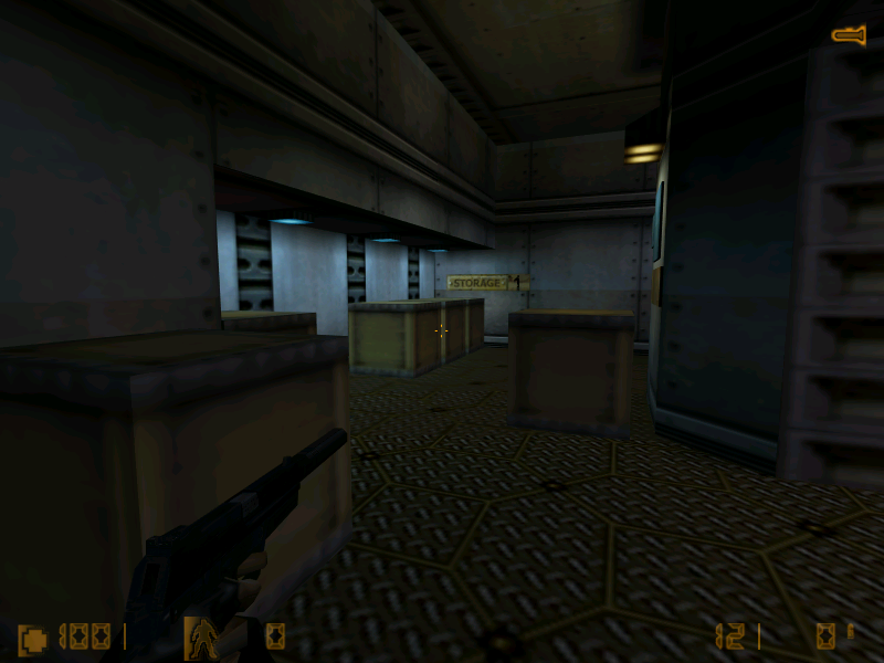 One of many storage rooms in the level.