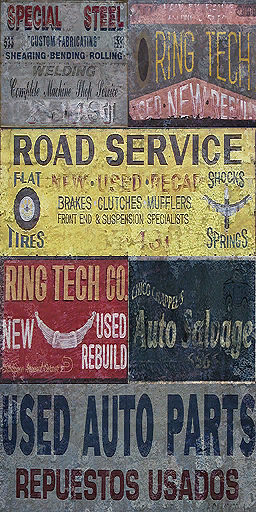 Unused red "Ring Tech Co." sign texture.