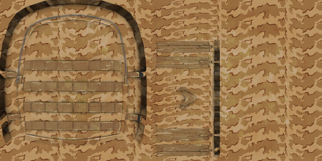 Rust only offers two bag camos by default, however three more exist. This is the first one.