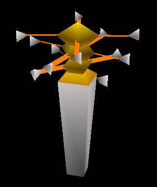An unused small spinning decoration, called POT01. Each of the three top pieces spins quite fast, with the top spinning the slowest and the bottom spinning the fastest. Has collision.