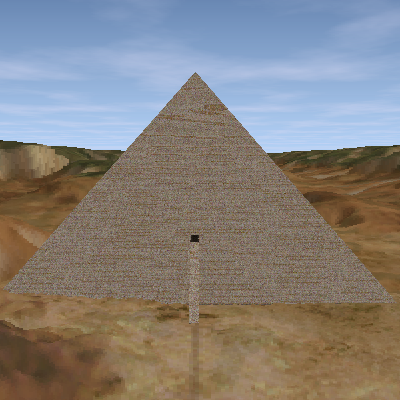 An absolutely colossal pyramid that dwarfs any other building in the game, titled "khufu" internally. An absolutely colossal pyramid that dwarfs any other building in the game, titled "khufu" internally.