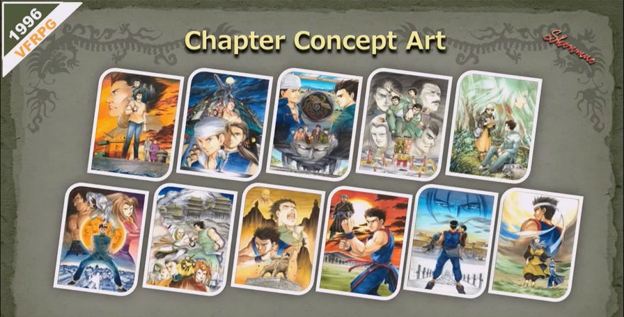 Key art for each of the planned 11 chapters. Key art for each of the planned 11 chapters.