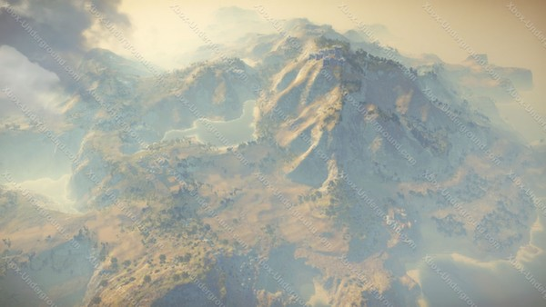 High up view of what looks to be eastern insula fonte. High up view of what looks to be eastern insula fonte.