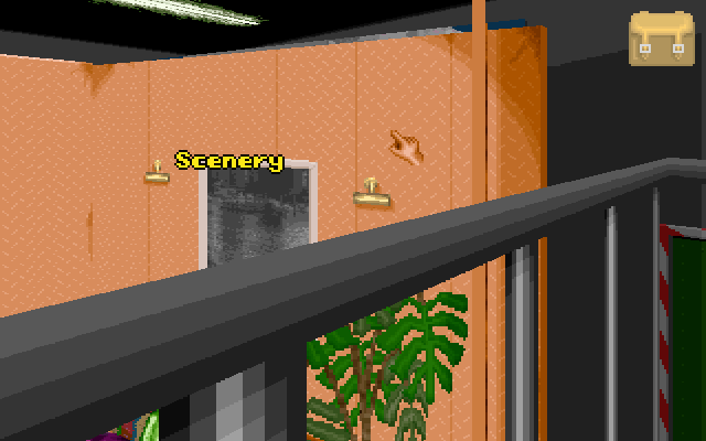 The edges of the texture are just barely visible behind the scenery. The edges of the texture are just barely visible behind the scenery.