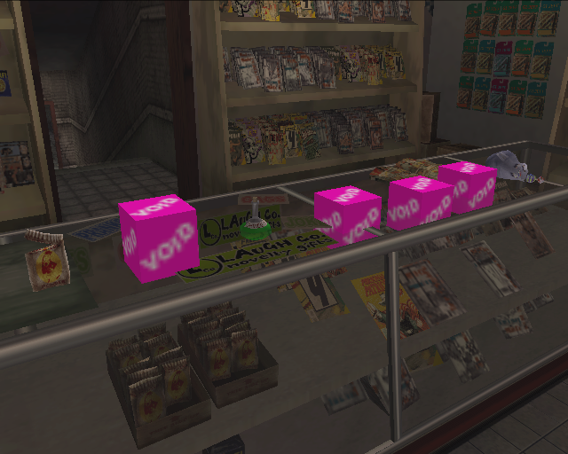 Store_DT_Comic_Item2, Store_DT_Comic_Item4, Store_DT_Comic_Item5 and Store_DT_Comic_Item6. (In order. Placeholder model used as the weapons for unused slots are unknown)