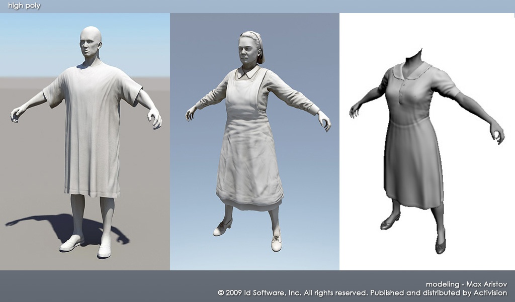 Ditto, with patient's model on the left, and female civilian on the right. Ditto, with patient's model on the left, and female civilian on the right.