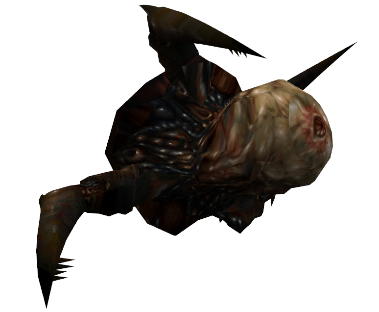 The Gonarch's body freaking out as she dies. This does not play in-game.
