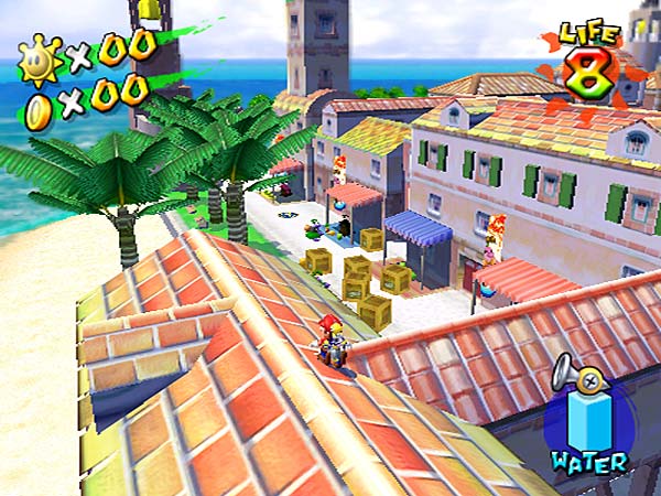 An overview of the Delfino Plaza Market.