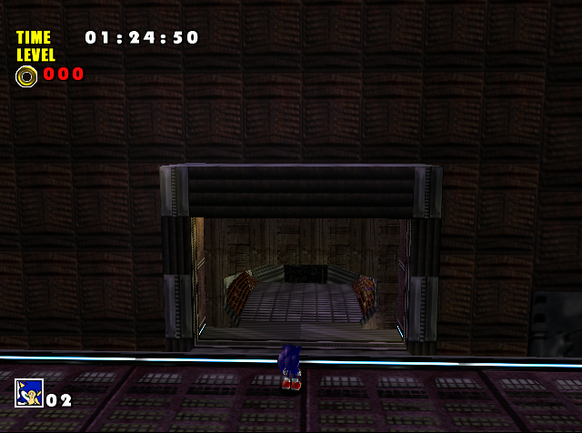 The open area at the end of the level. The open area at the end of the level.