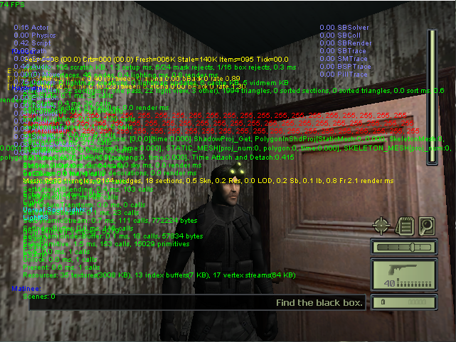 Screenshot of larger debug menu. Screenshot of larger debug menu.