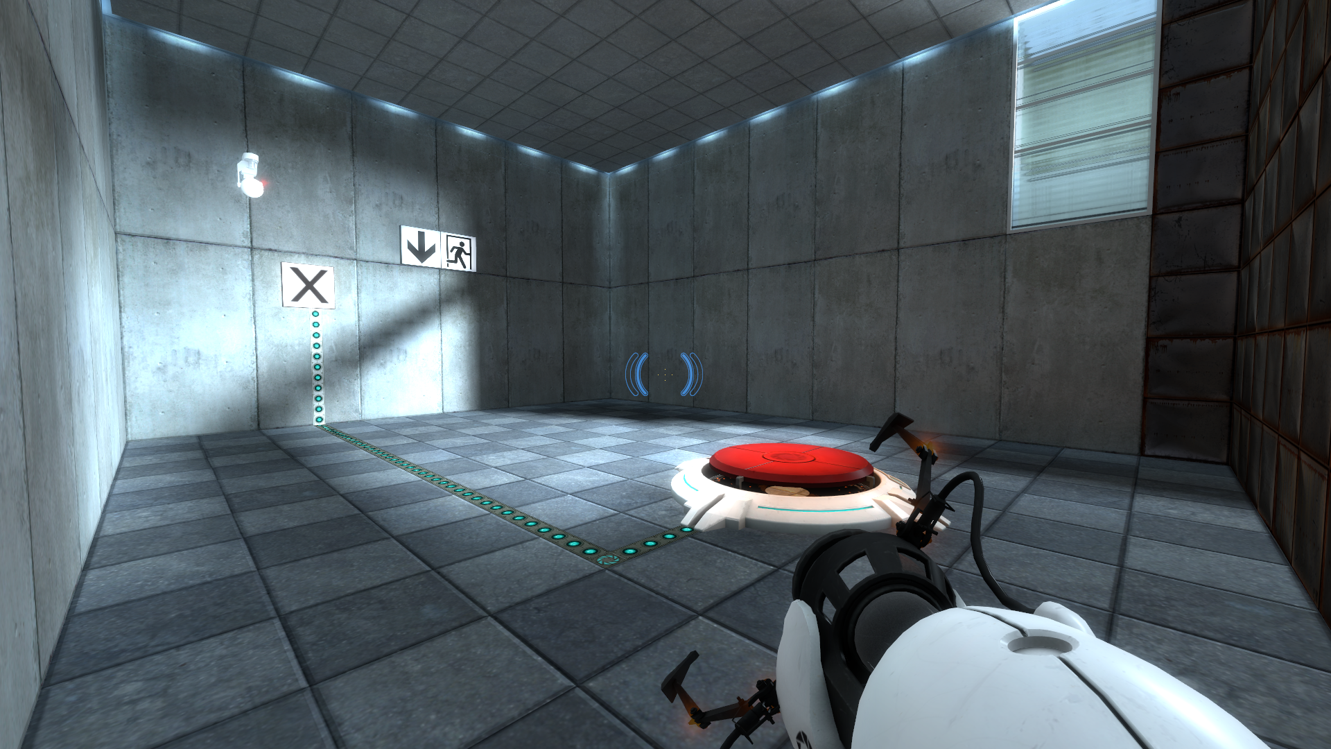 The liquid portal test chamber. The liquid portal test chamber.
