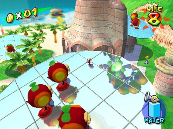 The Sand Bird egg is on a pedestal (which is changed to bounce pad in final) outside the tower while in the final version the Sand Bird egg is inside the tower.