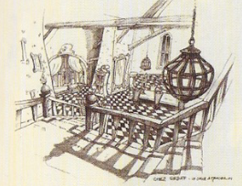 The mansion's main hall. The mansion's main hall.