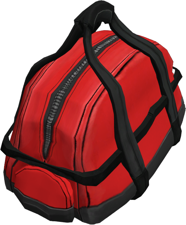 Red Duffel Bag (Closed). Red Duffel Bag (Closed).