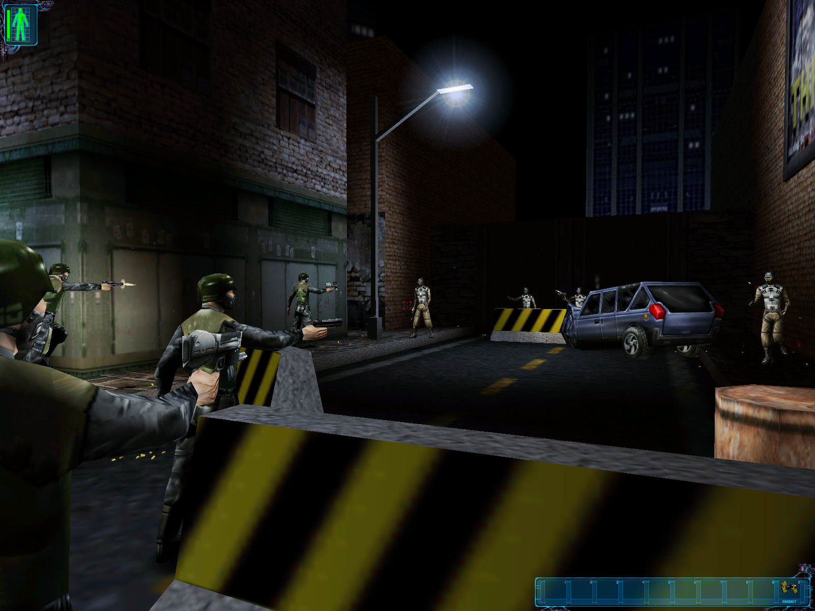 UNATCO and NSF fighting in old Hell's Kitchen.