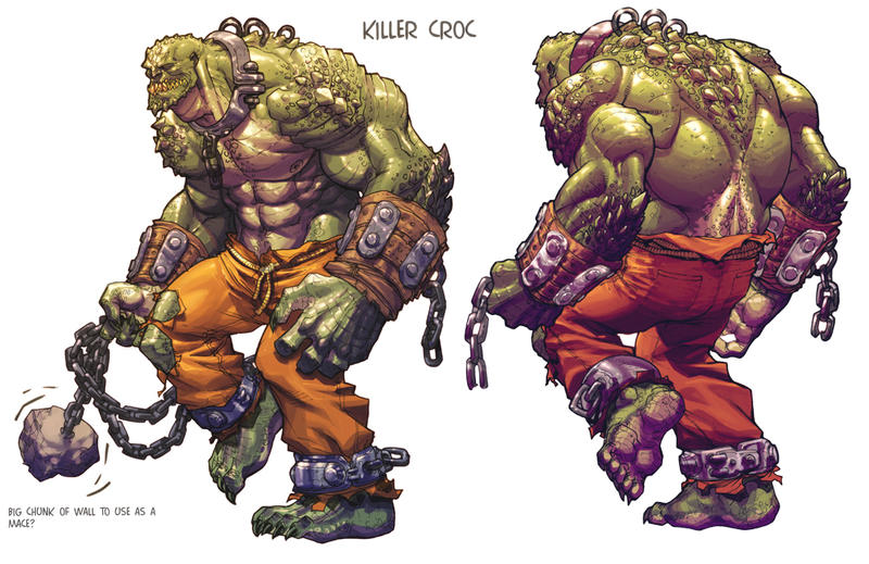 Early design of Killer Croc. Early design of Killer Croc.