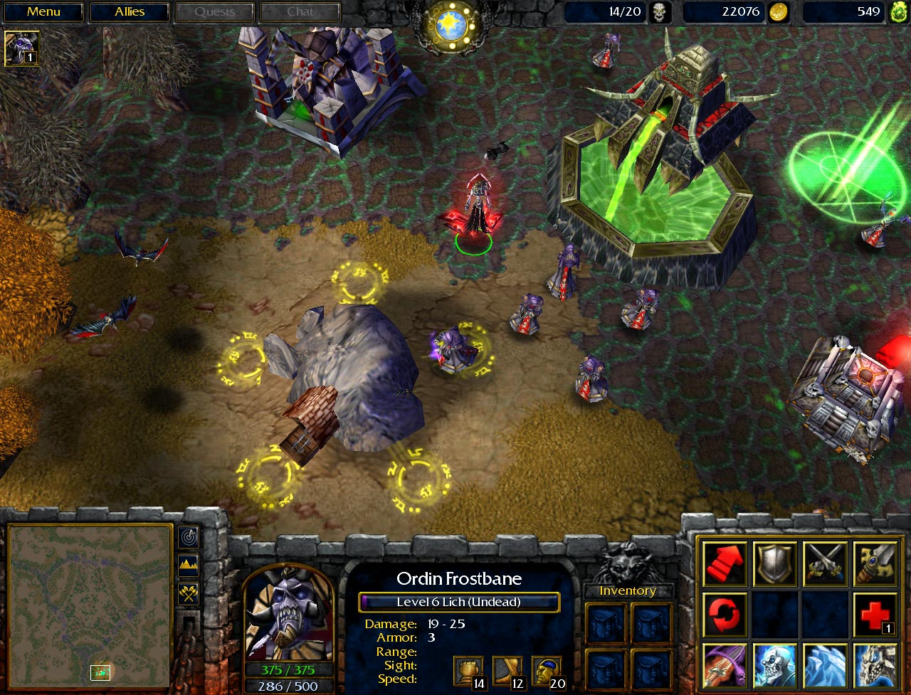 The Lich in the Beta, having already unlocked his ultimate. Notice the old Undead architectural style. The Lich in the Beta, having already unlocked his ultimate. Notice the old Undead architectural style.