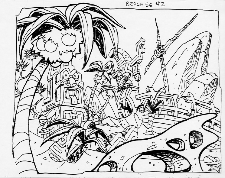Concept art of the beach. Concept art of the beach.
