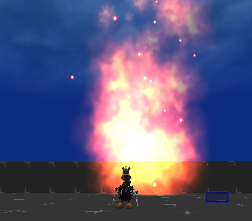 At the North section of the map is a fire effect which only appears when you're near it. At the North section of the map is a fire effect which only appears when you're near it.