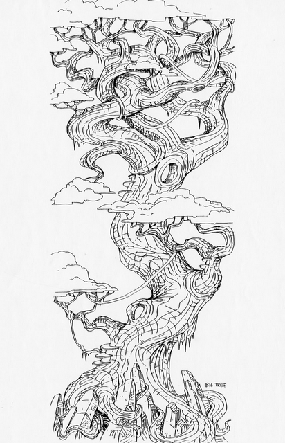 Concept art of the giant tree on Wumpa Island. Concept art of the giant tree on Wumpa Island.
