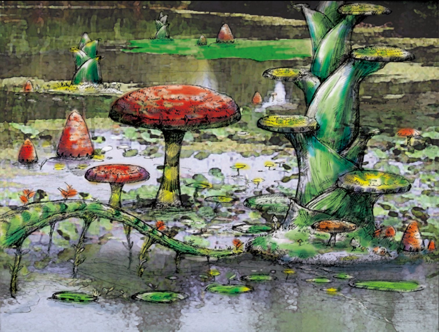Concept art for Lost Jungle.