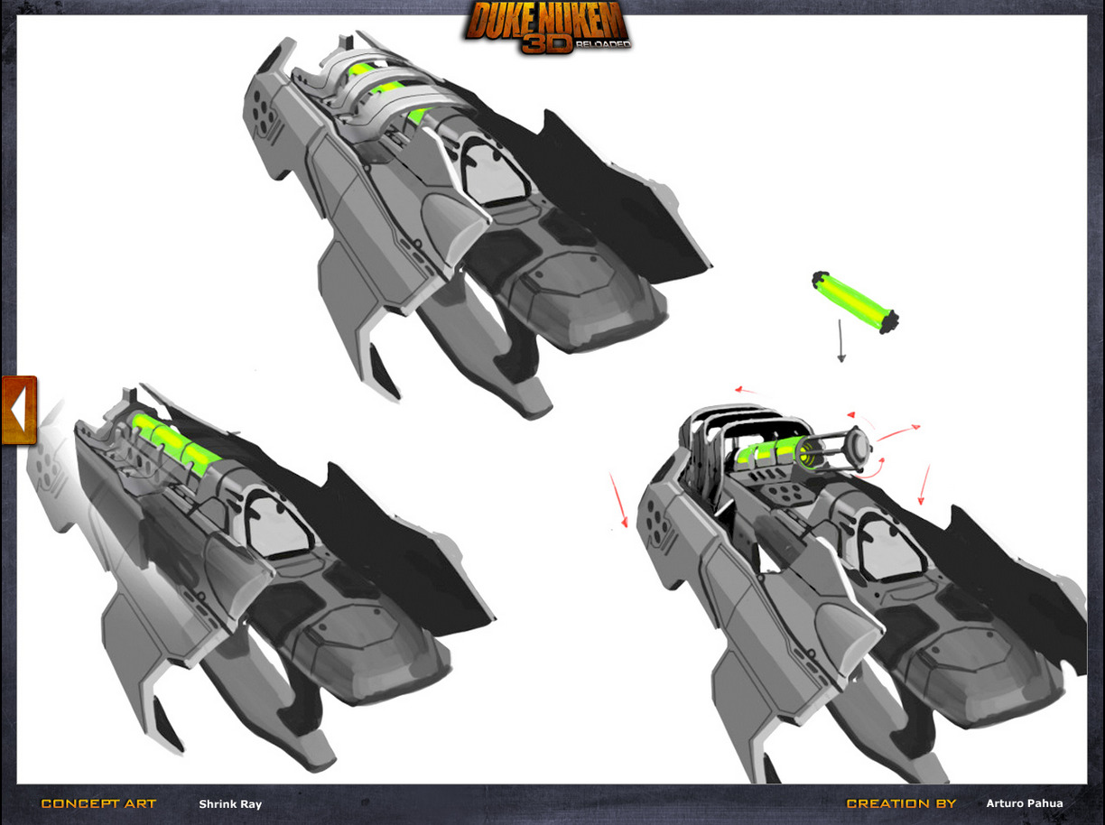 Shrink Ray concept art. Shrink Ray concept art.