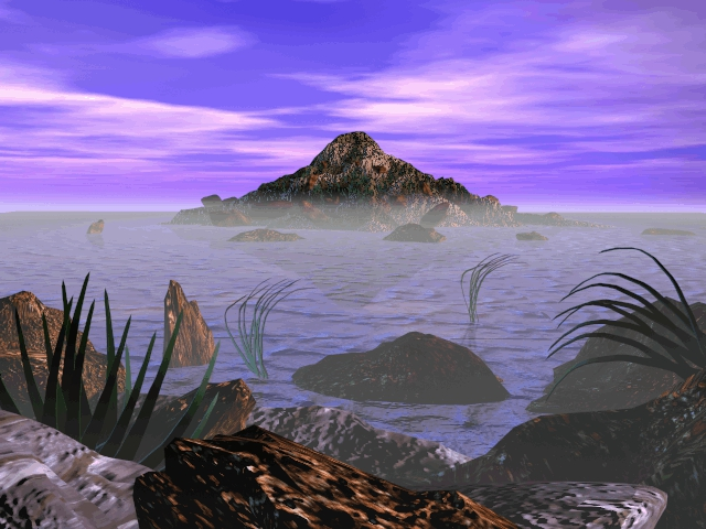 Screenshot of unused cinematic. The island on the image do appear on one of a campaign videos, but from different angle.