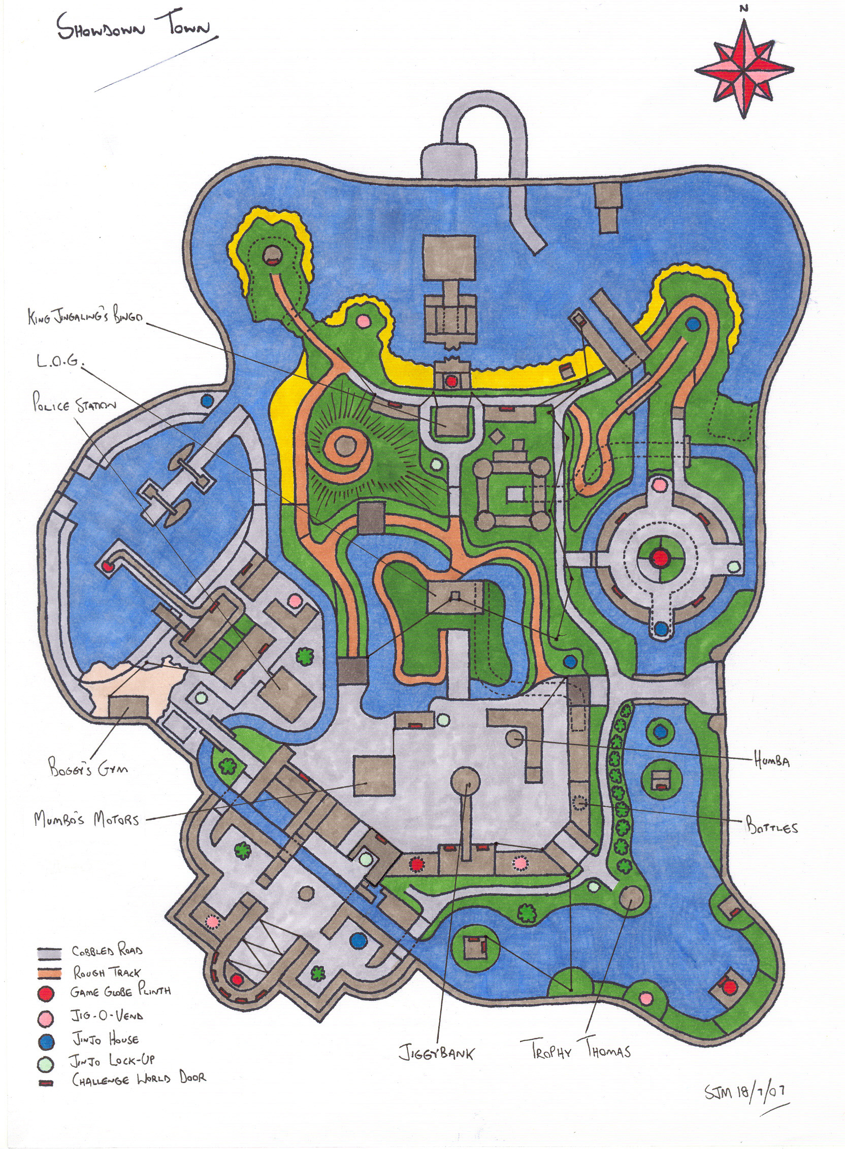 Showdown Town map layout Showdown Town map layout