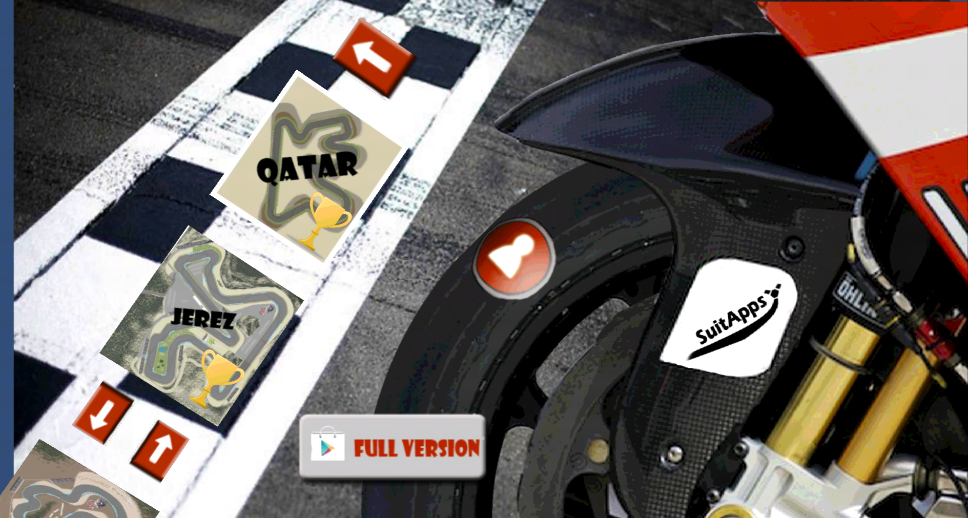 Track select screen