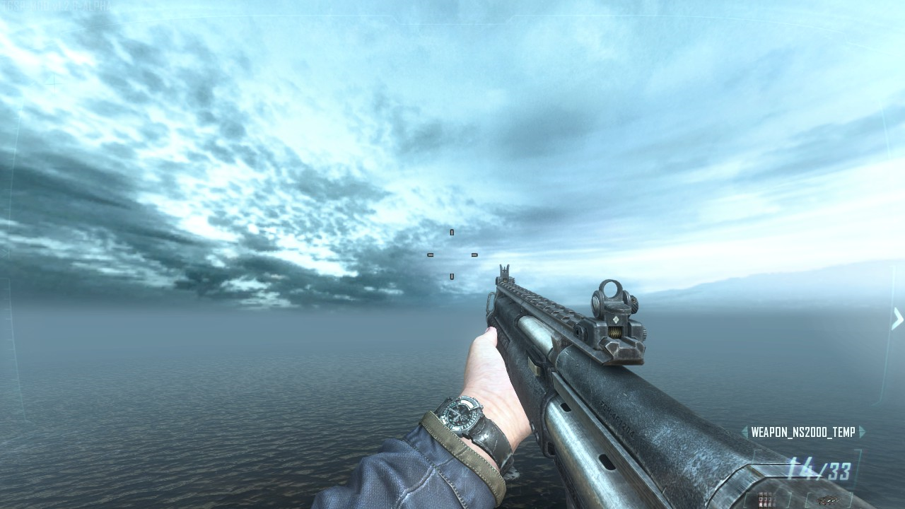 The NS2000 in first-person. The NS2000 in first-person.