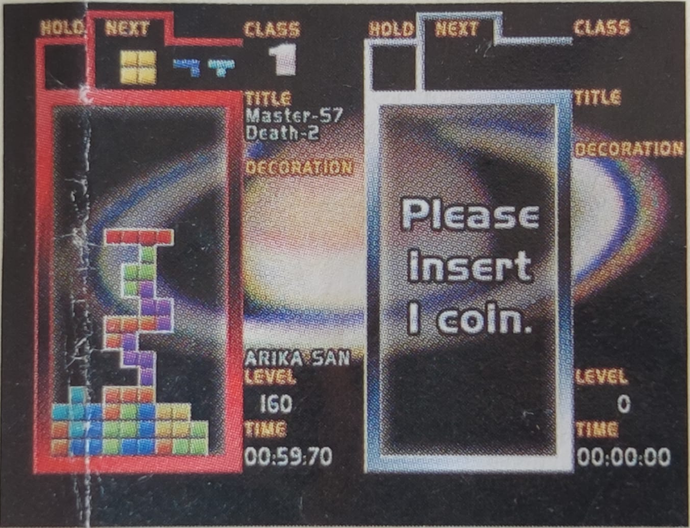 Reworked Death mode, showing Class 1 at level 100. Saturn background.