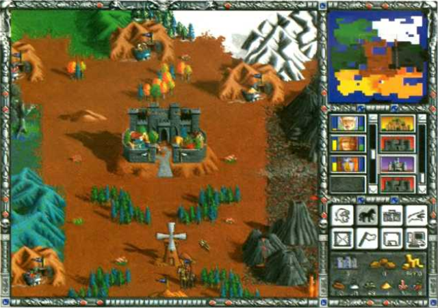 Another preview from this map, there are barely seen red letters "Necromancer" upon Knight Castle. Moreover as a prove a Necromncer Castle is selected on a town list on the right.