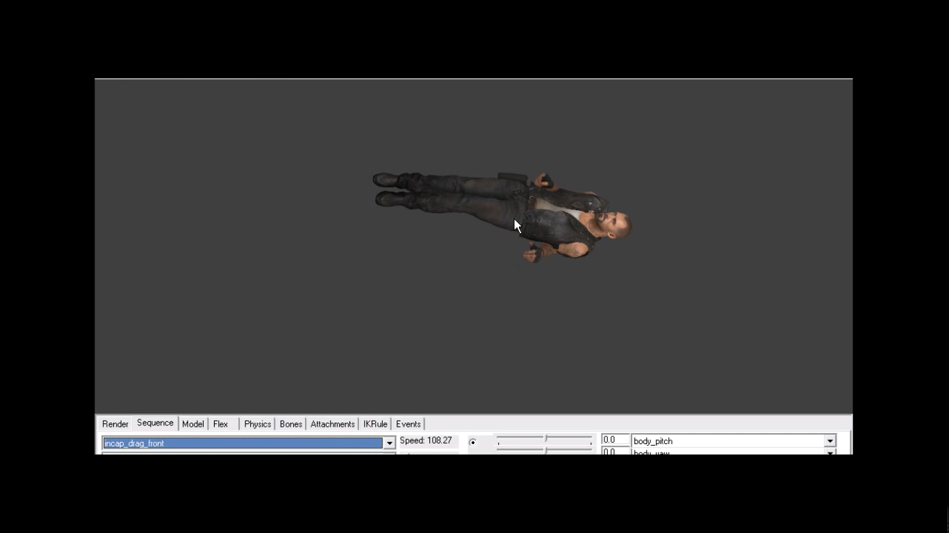The animation played when 'dragged' forwards.