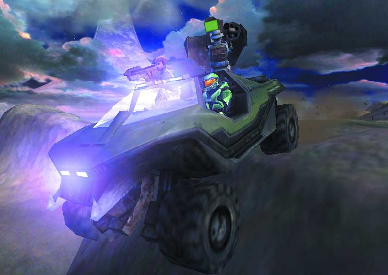 The final Warthog only features the chain gun in the final game, as opposed to sometimes having a rocket launcher turret; though the latter would later appear, albeit with a different model, in Halo PC.