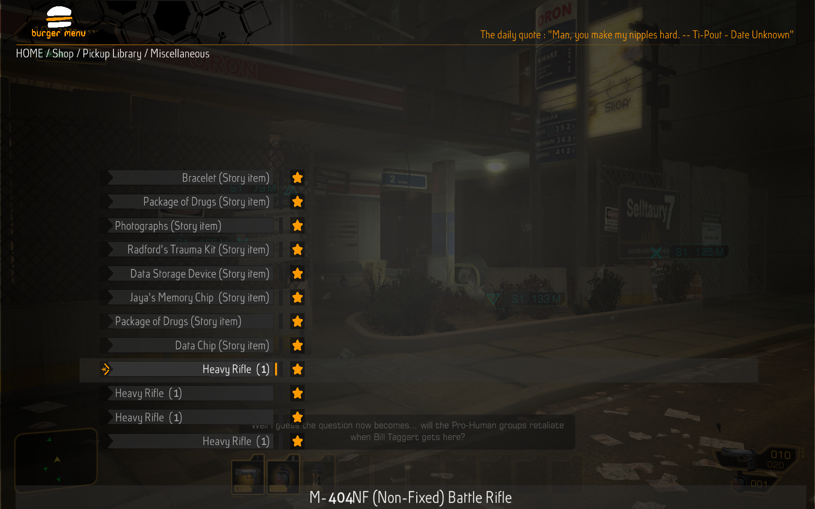The "rifles" in the Misc. category. The "rifles" in the Misc. category.