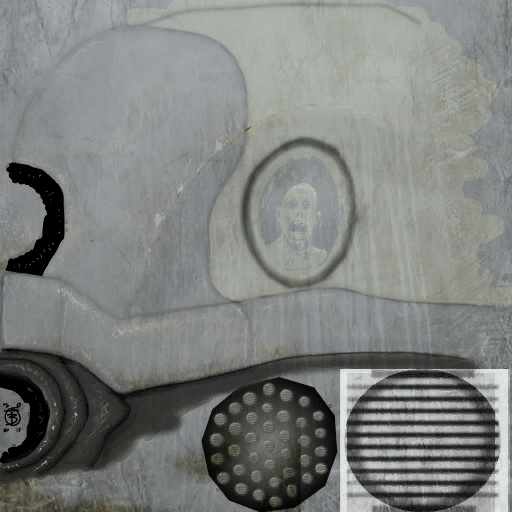 Easter egg on the Female Assassin's head texture and the artist's (Ted Backman) signature. Easter egg on the Female Assassin's head texture and the artist's (Ted Backman) signature.