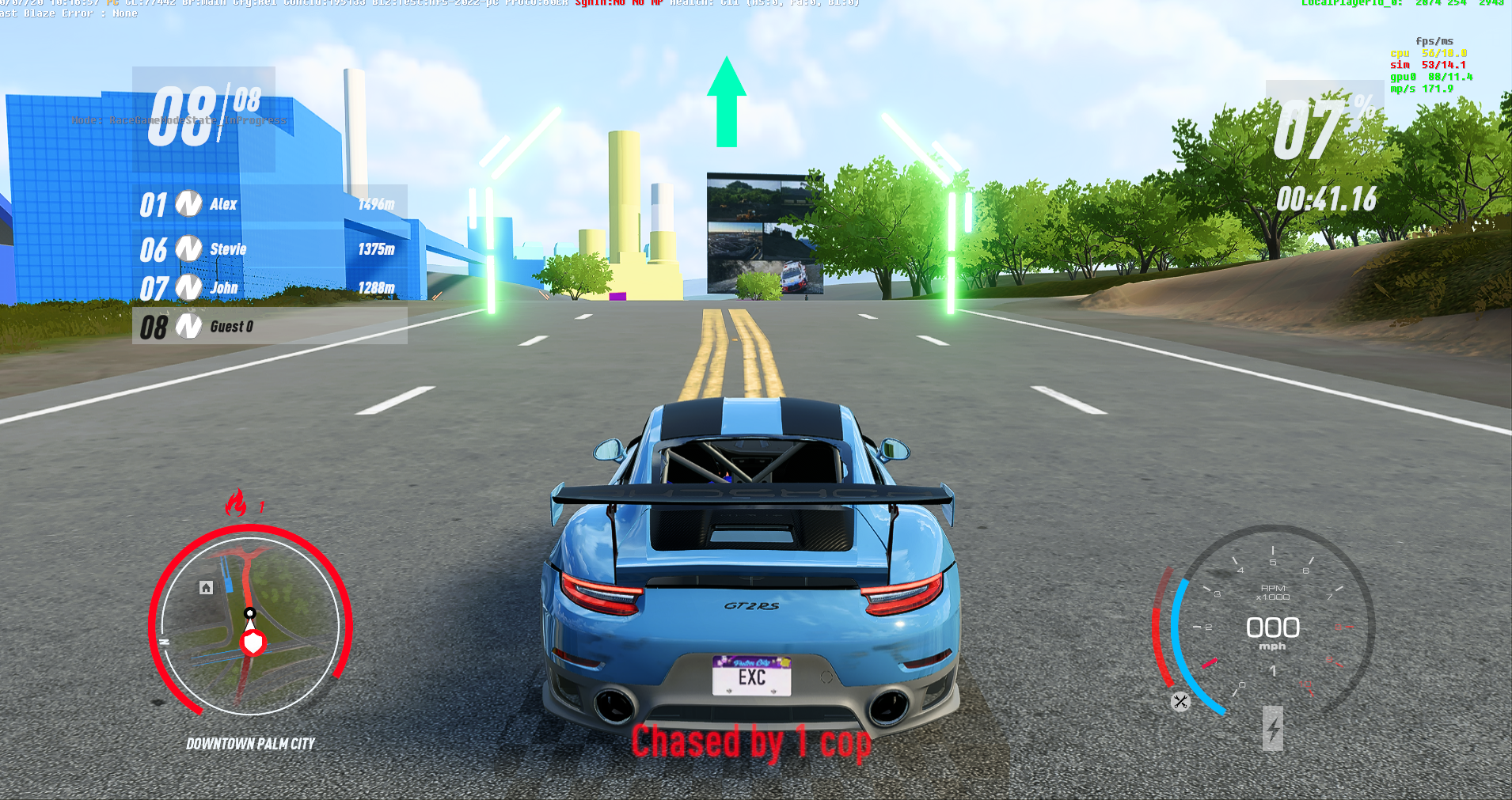 Police chase screenshot.