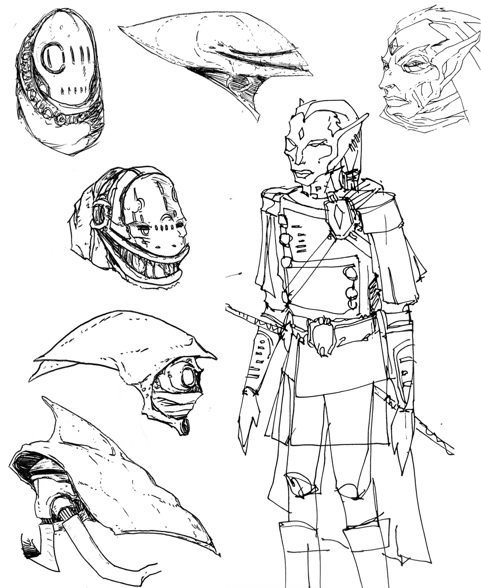 Hlaalu Attire - Bonemold and Chitin helms, and a more Cyrodiilic style of clothing.
