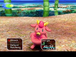 If the player uses one of Pip's transformation elements, they will permanently have Pip's model during battles, but still have their own stats.