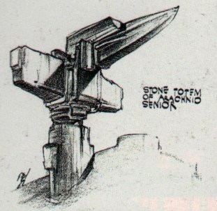 A Scrab Stone Totem. A Scrab Stone Totem.