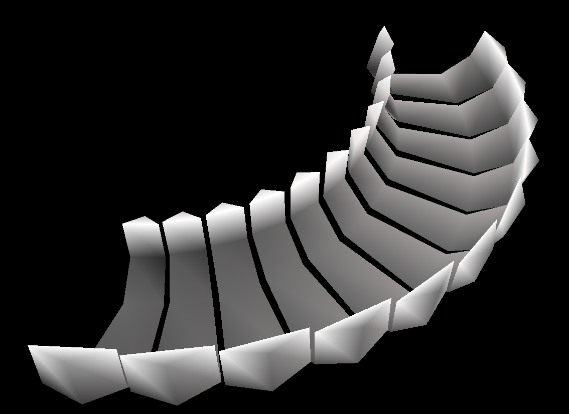 A segmented bridge, which uses a unique, unknown texture not used by any other model in the stage. It also uses an orange texture with arrows on the sides of the inside of the bridge. Has a collision model.