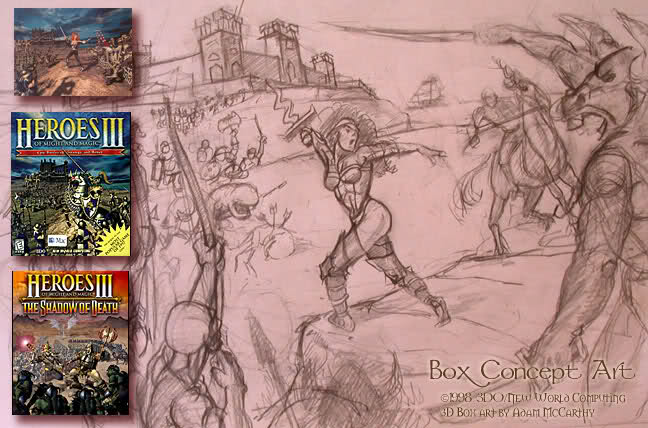 RoE box concept art by John Estle Gibson IV. Notice that in left upper corner there is an early, box art with unknown Queen Catherine render.