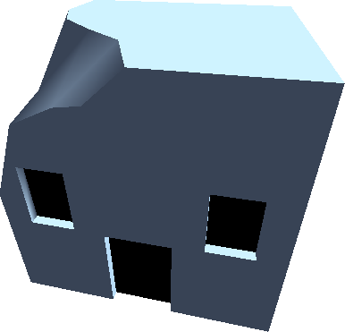 That same house with a slightly curved corner. That same house with a slightly curved corner.