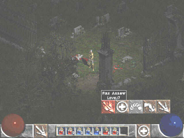 E3 1999 image. All of the player's abilities appear on one row, instead of multiple rows in the final game.