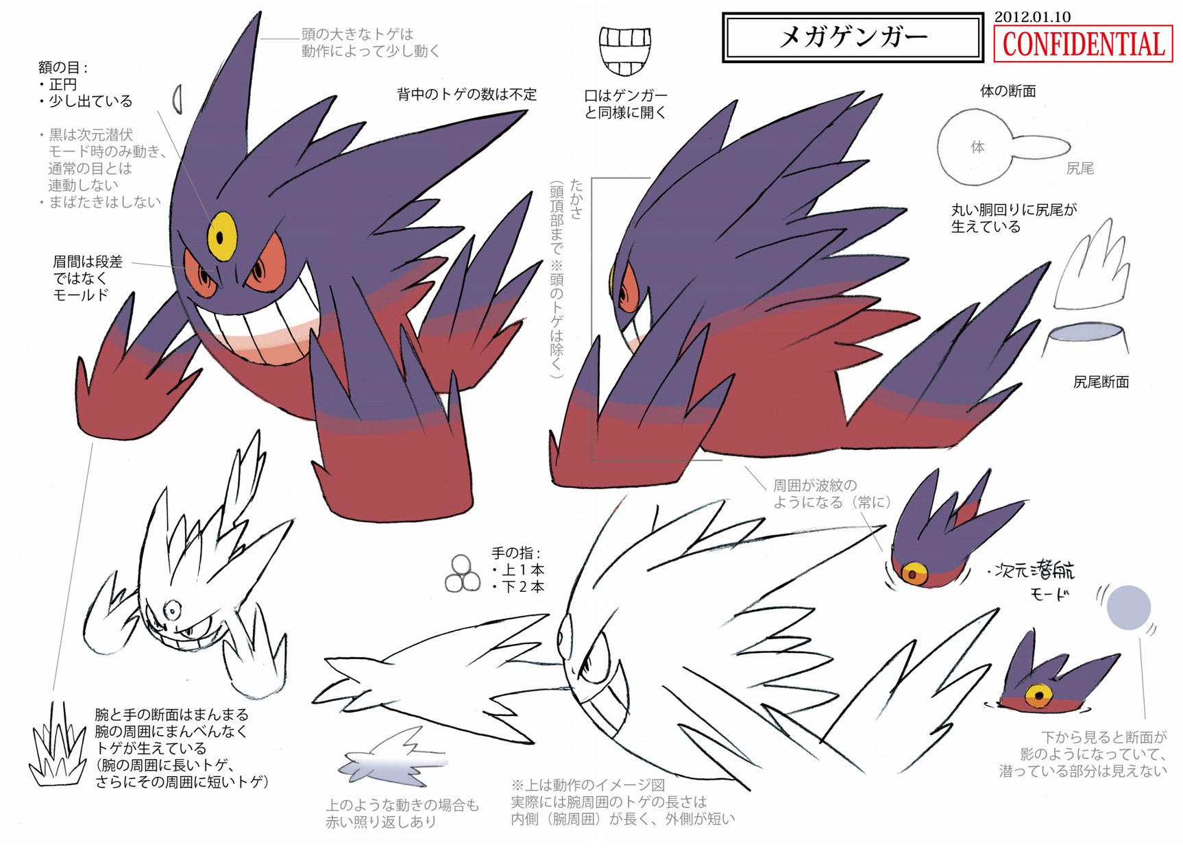 PokeXY_ConceptArt_メガゲンガー_三面図.png
