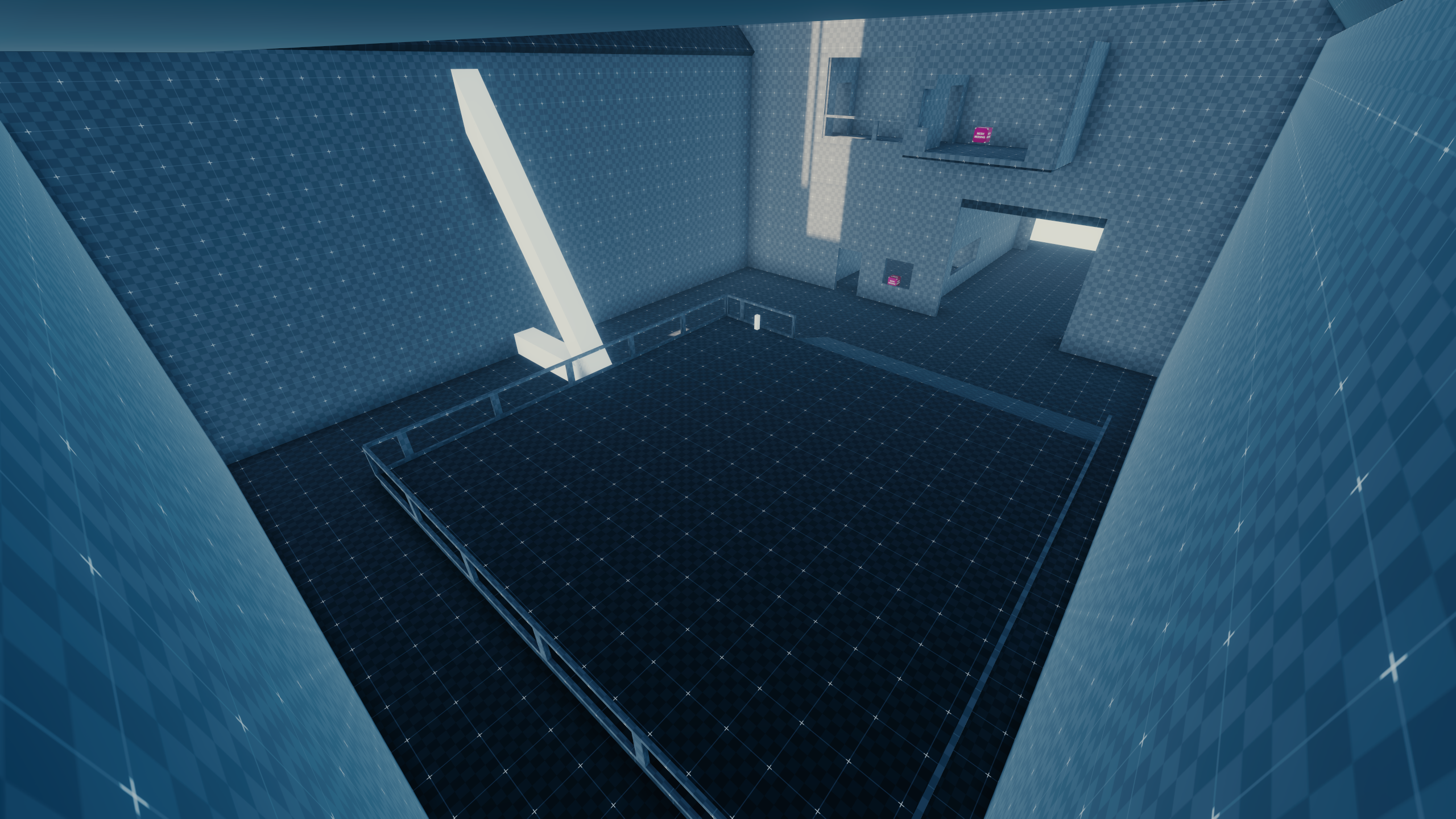 Bottom level of the facility, contains the vehicle elevator and airlock Bottom level of the facility, contains the vehicle elevator and airlock