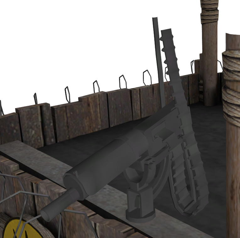 Close-up of the Spawn Room Turret. Close-up of the Spawn Room Turret.