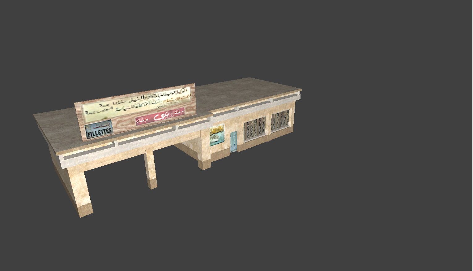 City garage with open doors